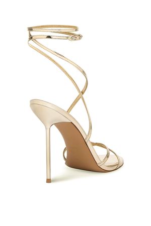 Lace-up sandals in gold mirror-effect leather PARIS TEXAS | PX1140XNPMRGOLD